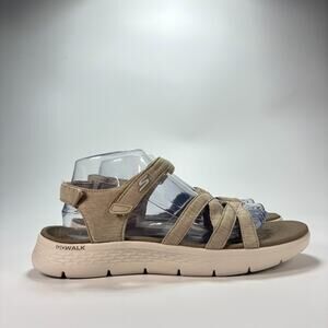 Skechers Ultra Go Walk Taupe Outdoor Walking Sandals 141450 Women's Size 10